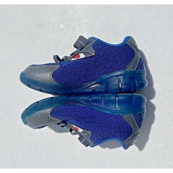 Stride Rite Made to Play Kids Size 1 Shark Shoes Water Blue Lighted Hook & Loop - Picture 12 of 13